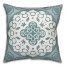 Slate and White Circle Mandala 20x20 Indoor / Outdoor Pillow