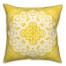 Yellow and White Circle Mandala 20x20 Indoor / Outdoor Pillow