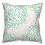Teal Line Mandala Pattern 20x20 Indoor / Outdoor Pillow