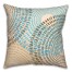 Blue and Tan Dash Circles 20x20 Indoor / Outdoor Pillow