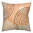 Orange and Tan Dash Circles 20x20 Indoor / Outdoor Pillow
