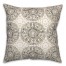 Grey and Tan Pattern Medallions 20x20 Indoor / Outdoor Pillow