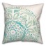 Large Blue Watercolor Medallion 20x20 Indoor / Outdoor Pillow