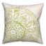 Large Lime Green Watercolor Medallion 20x20 Indoor / Outdoor Pillow