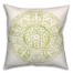 Lime Green Watercolor Medallion 20x20 Indoor / Outdoor Pillow