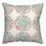 Small Orange and Green Pattern Medallions 20x20 Indoor / Outdoor Pillow