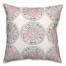 Small Pink and Blue Pattern Medallions 20x20 Indoor / Outdoor Pillow