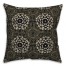 Tan and Black Pattern Medallions 20x20 Indoor / Outdoor Pillow