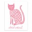 Check Meowt Pink Cat 8x10 Tabletop Canvas