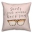 Girls Just Wanna Have Fun Cheetah Sunglasses 18x18 Spun Poly Pillow