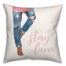 Stay Fierce Leopard Shoes 18x18 Spun Poly Pillow