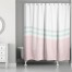Blush and Mint Swoop 71x74 Shower Curtain