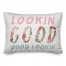 Looking Good Floral Words 14x20 Spun Poly Pillow