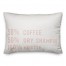 Coffee Dry Shampoo Hustle Pink Words 14x20 Spun Poly Pillow