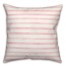 Watercolor Blush Stripes 18x18 Spun Poly Pillow