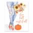 Fall Jeans and Flowers 8x10 Tabletop Canvas