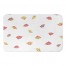 Watercolor Floating Autumn Leaves Pattern 34x21 Bath Mat