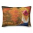 Fashion Girl Overlooking Fall Landscape 14x20 Spun Poly Pillow
