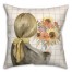 Fall Flower Girl on Plaid 18x18 Spun Poly Pillow