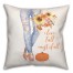 Fall Jeans and Flowers 18x18 Spun Poly Pillow