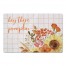 Mornin Pumpkin Bouquet and Plaid 27x18 Floor Mat