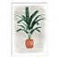 Green Potted Palm with Tribal Pattern 16x20 Canvas Wall Art