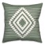 Southwestern Shape with Stripes and Green Background 18x18 Spun Poly Pillow