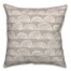 Tan Half Circles Pattern 18x18 Spun Poly Pillow