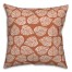Orange Sketched Leaves Pattern 18x18 Spun Poly Pillow