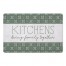 Kitchen Green and White Mudcloth Pattern 27x18 Floor Mat