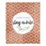 Stay Awhile Distressed Orange Diamonds on Fabric 50x60 Sherpa Fleece Blanket