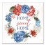 America Floral Wreath Home Sweet Home 16x16 Canvas Wall Art