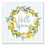 Lemon Wreath Hello Spring 16x16 Canvas Wall Art