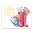 Hello Spring Boots 16x20 Canvas Wall Art