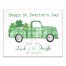 Luck of the Irish Plaid Truck 16x20 Canvas Wall Art