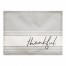 Gray Thankful Farmhouse Stripes 18x14 Poly Twill Placemat