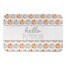 Hello Pumpkin Gray and Orange Pumpkin Pattern 34x21 Bath Mat