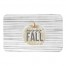 Happy Fall Gray Stripes Pattern 34x21 Bath Mat