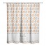 Hello Pumpkin Gray and Orange Pumpkin Pattern 71x74 Shower Curtain