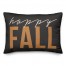 Happy Fall Orange and White 14x20 Spun Poly Pillow