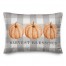 Buffalo Check Harvest Blessings with Pumpkins 14x20 Spun Poly Pillow