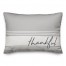 Gray Thankful Farmhouse Stripes 14x20 Spun Poly Pillow