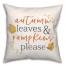 Autumn Leaves and Pumpkins Please 18x18 Spun Poly Pillow