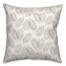 Gray Leaf Stamp Pattern 18x18 Spun Poly Pillow