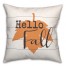 Orange Leaf Hello Fall 18x18 Spun Poly Pillow