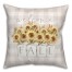 Sunflower Mason Jar Welcome Fall 18x18 Spun Poly Pillow