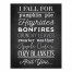 Fall for Autumn Things Black and White 8x10 Tabletop Canvas