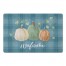 Blue Plaid Welcome Pumpkins 27x18 Floor Mat