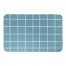 Blue Hand Drawn Plaid Pattern 34x21 Bath Mat