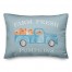 Blue Autumn Truck with Pumpkins 14x20 Spun Poly Pillow